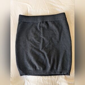 Aqua 100% black cashmere mini skirt size XS